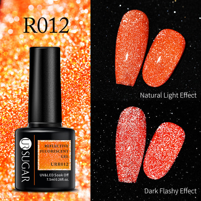 UR SUGAR 7.5ml Fluorescent Neon Glow-in-dark Gel Nail Polish Semi Perma Luminous UV Led Gel Varnish Manicure For Nails DIY