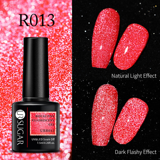 UR SUGAR 7.5ml Fluorescent Neon Glow-in-dark Gel Nail Polish Semi Perma Luminous UV Led Gel Varnish Manicure For Nails DIY