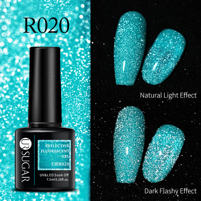 UR SUGAR 7.5ml Fluorescent Neon Glow-in-dark Gel Nail Polish Semi Perma Luminous UV Led Gel Varnish Manicure For Nails DIY