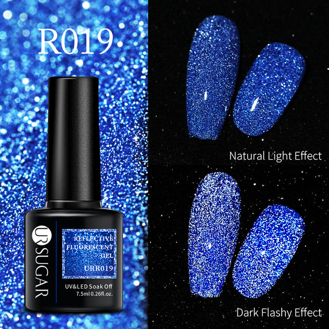 UR SUGAR 7.5ml Fluorescent Neon Glow-in-dark Gel Nail Polish Semi Perma Luminous UV Led Gel Varnish Manicure For Nails DIY