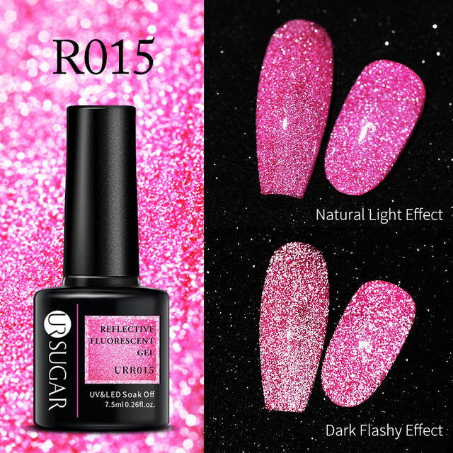 UR SUGAR 7.5ml Fluorescent Neon Glow-in-dark Gel Nail Polish Semi Perma Luminous UV Led Gel Varnish Manicure For Nails DIY