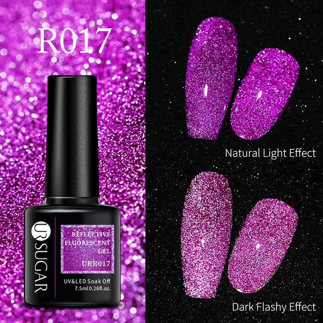 UR SUGAR 7.5ml Fluorescent Neon Glow-in-dark Gel Nail Polish Semi Perma Luminous UV Led Gel Varnish Manicure For Nails DIY