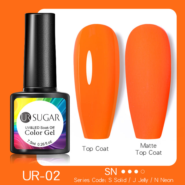UR SUGAR 7.5ml Fluorescent Neon Glow-in-dark Gel Nail Polish Semi Perma Luminous UV Led Gel Varnish Manicure For Nails DIY