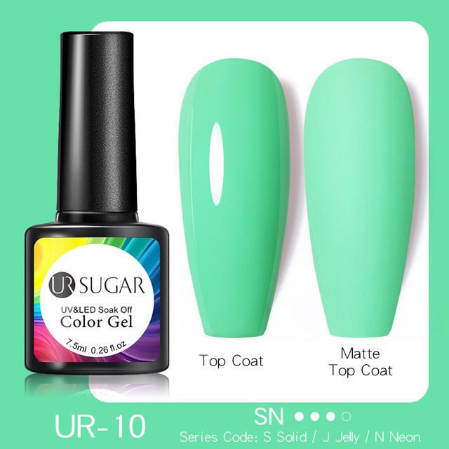 UR SUGAR 7.5ml Fluorescent Neon Glow-in-dark Gel Nail Polish Semi Perma Luminous UV Led Gel Varnish Manicure For Nails DIY