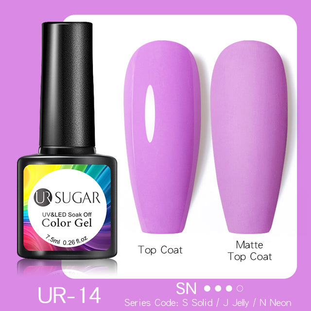 UR SUGAR 7.5ml Fluorescent Neon Glow-in-dark Gel Nail Polish Semi Perma Luminous UV Led Gel Varnish Manicure For Nails DIY