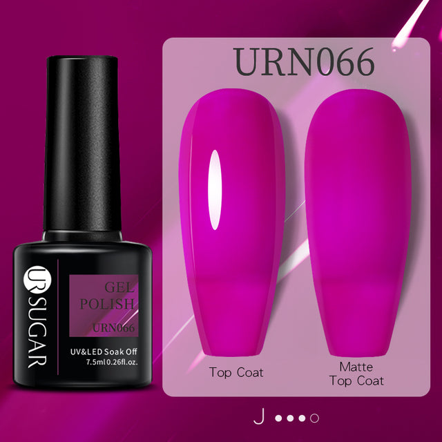 UR SUGAR 7.5ml Fluorescent Neon Glow-in-dark Gel Nail Polish Semi Perma Luminous UV Led Gel Varnish Manicure For Nails DIY