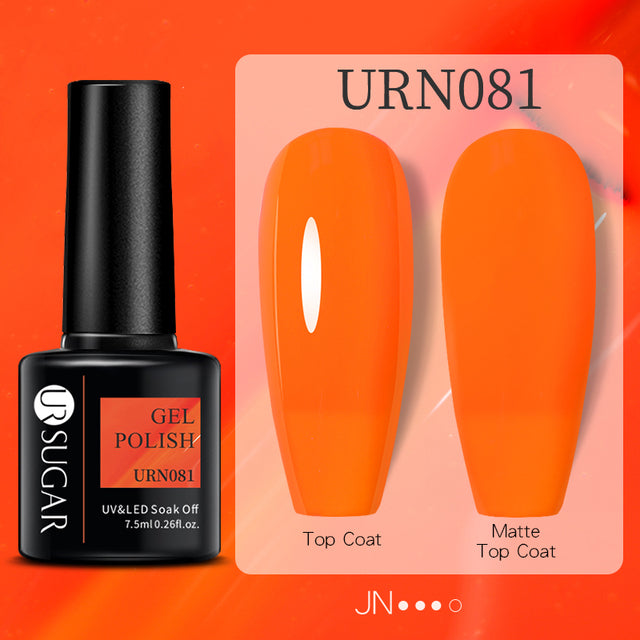 UR SUGAR 7.5ml Fluorescent Neon Glow-in-dark Gel Nail Polish Semi Perma Luminous UV Led Gel Varnish Manicure For Nails DIY