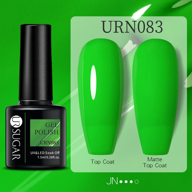 UR SUGAR 7.5ml Fluorescent Neon Glow-in-dark Gel Nail Polish Semi Perma Luminous UV Led Gel Varnish Manicure For Nails DIY