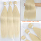 Bone Straight Hair Bundles Piano Ombre Hair Extensions Fake Fibers Super Long Synthetic Yaki Straight Hair Weaving Full to End