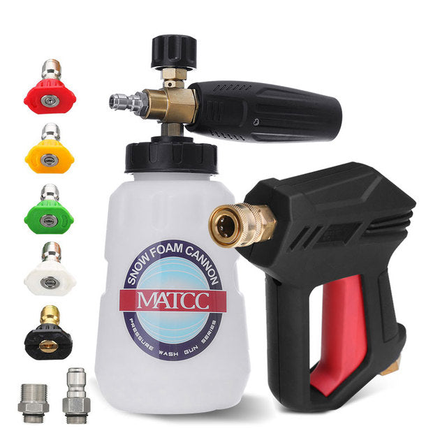MATCC Car foam wash foam nozzle foam lance foam nozzle foam cannon foam generator for Daewoo Water Gun &amp; Snow Foam Lance