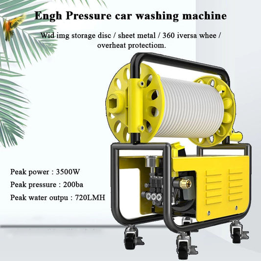 3500W High Pressure Washing Machine Portable Car Washer 220V Foam Gun Auto Wash Tornado Foam Generator Water Pump Cleaning Tool