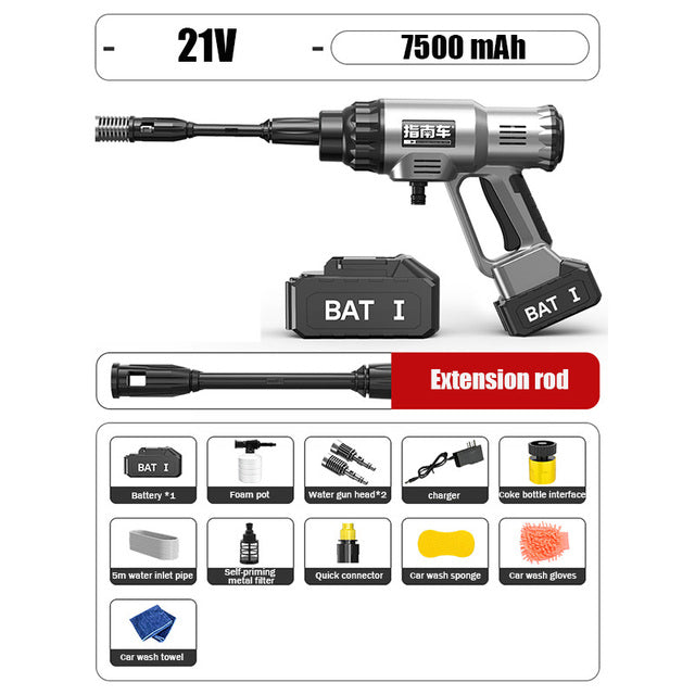 25000 mAh Cordless Pressure Washer High Pressure Car Washing Water Gun Pressure Sprayer Portable Foam Generator Car Accessories