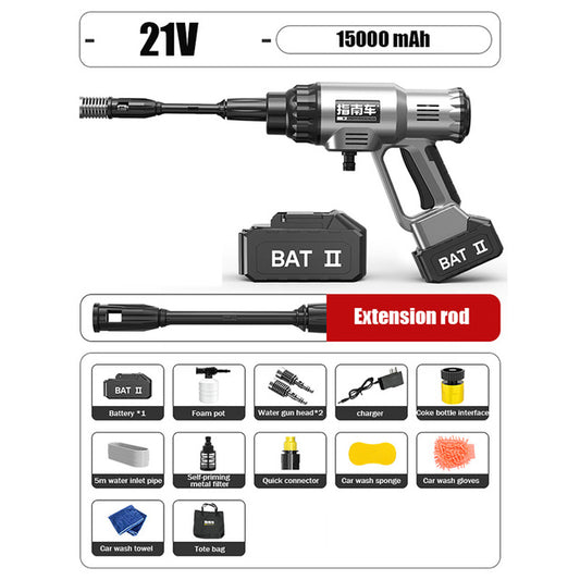 25000 mAh Cordless Pressure Washer High Pressure Car Washing Water Gun Pressure Sprayer Portable Foam Generator Car Accessories