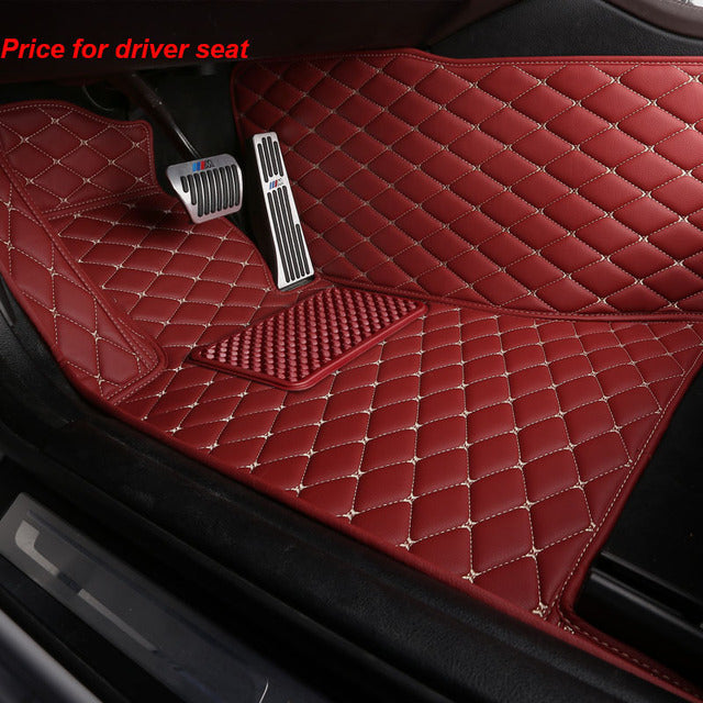 Car Floor Mats For VW Volkswagen Polo Sedan 2011 2012 2013 2014 2015 2018 Csutomized Leather Carpets Rugs Foot Pads Accessories