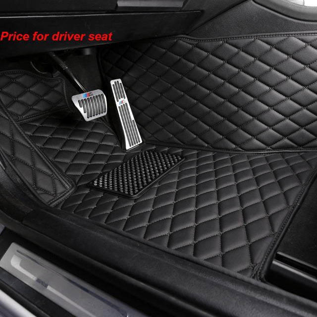 Car Floor Mats For VW Volkswagen Polo Sedan 2011 2012 2013 2014 2015 2018 Csutomized Leather Carpets Rugs Foot Pads Accessories