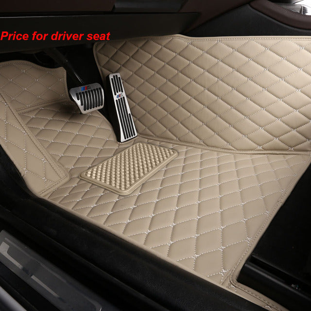 Car Floor Mats For VW Volkswagen Polo Sedan 2011 2012 2013 2014 2015 2018 Csutomized Leather Carpets Rugs Foot Pads Accessories