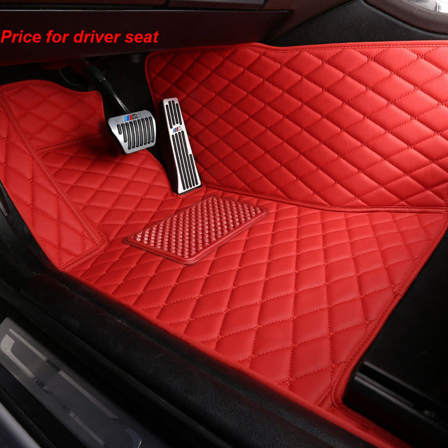 Car Floor Mats For VW Volkswagen Polo Sedan 2011 2012 2013 2014 2015 2018 Csutomized Leather Carpets Rugs Foot Pads Accessories