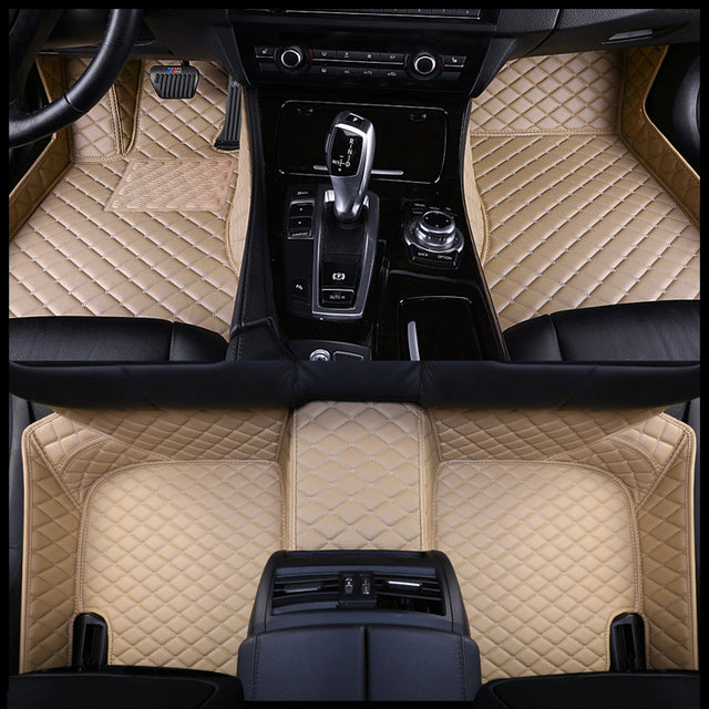 Car Floor Mats For VW Volkswagen Polo Sedan 2011 2012 2013 2014 2015 2018 Csutomized Leather Carpets Rugs Foot Pads Accessories