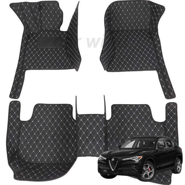 Car Floor Mats For VW Volkswagen Polo Sedan 2011 2012 2013 2014 2015 2018 Csutomized Leather Carpets Rugs Foot Pads Accessories