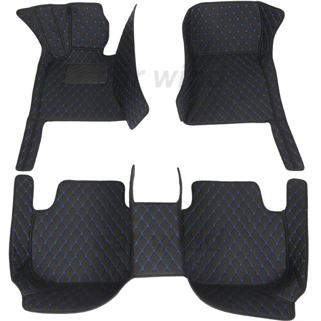 Car Floor Mats For VW Volkswagen Polo Sedan 2011 2012 2013 2014 2015 2018 Csutomized Leather Carpets Rugs Foot Pads Accessories