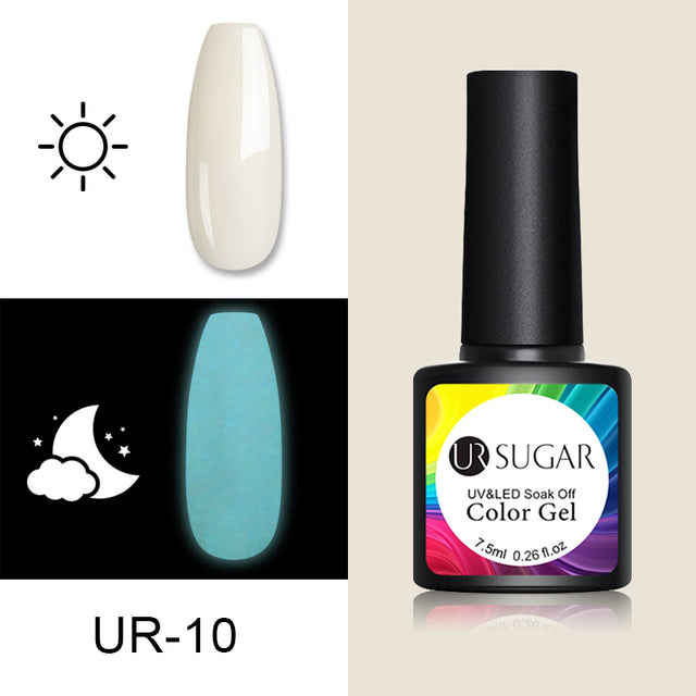 UR SUGAR Luminous Wire Drawing Gel Varnish Manicure Glow In Dark Spider Painting Gel Nails Art DIY Design