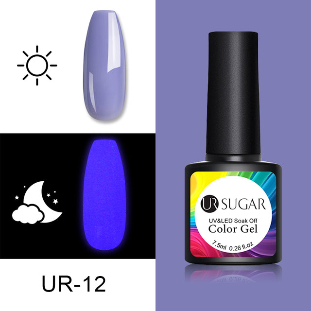 UR SUGAR Luminous Wire Drawing Gel Varnish Manicure Glow In Dark Spider Painting Gel Nails Art DIY Design