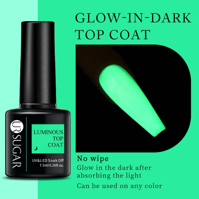 UR SUGAR Luminous Wire Drawing Gel Varnish Manicure Glow In Dark Spider Painting Gel Nails Art DIY Design