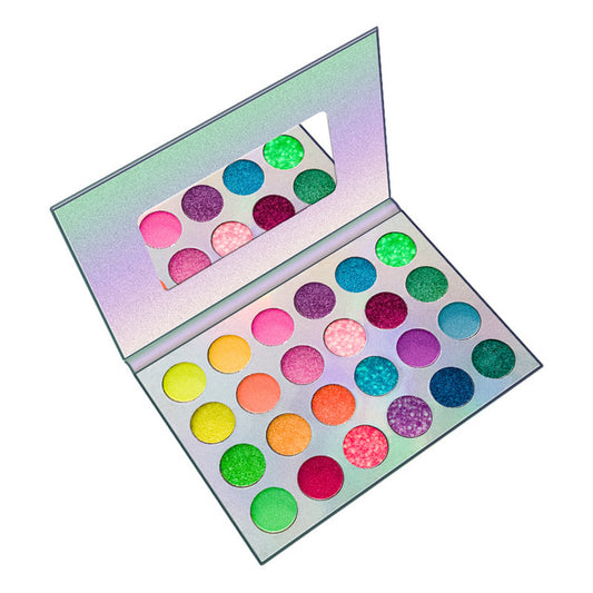 24 Colors Glow Eyeshadow Stage Clubbing Neon Makeup Kit Blacklight UV Glow In The Dark Fluorescent Eye shadow make up palette